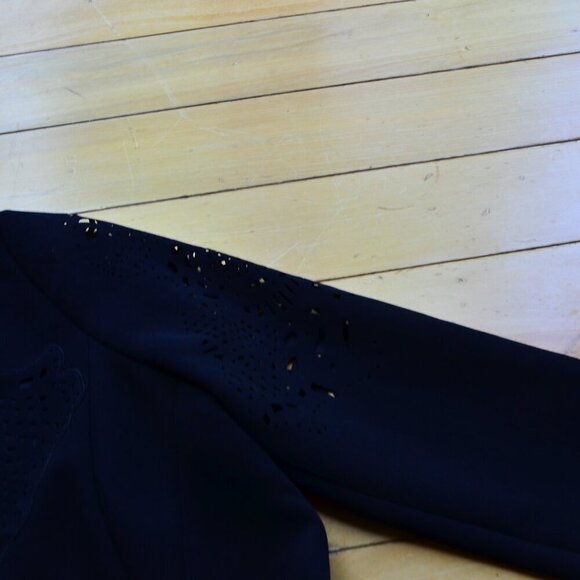 The Kooples Womens Laser Cut Sheath Dress Size XS Dark Navy - Picture 7 of 11